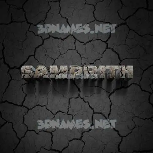 samprith in Cracked Stone style - 3D name wallpaper