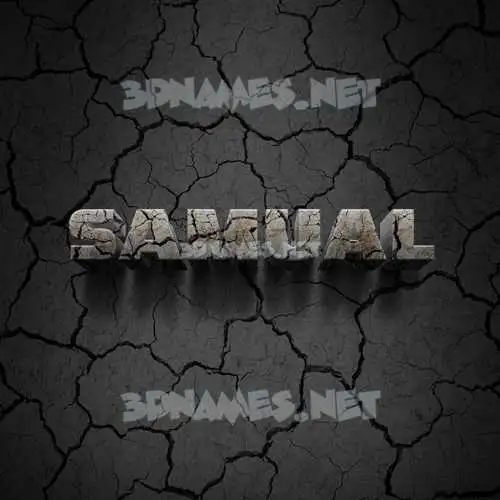 samual in Cracked Stone style - 3D name wallpaper samual in Cracked Stone style - 3D name wallpaper