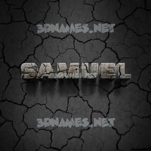 samuel in Cracked Stone style - 3D name wallpaper