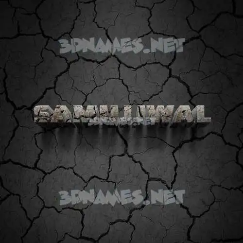 samujjwal in Cracked Stone style - 3D name wallpaper samujjwal in Cracked Stone style - 3D name wallpaper
