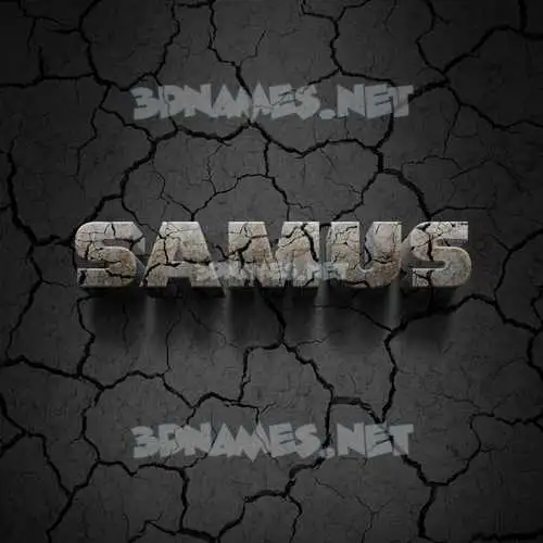 samus in Cracked Stone style - 3D name wallpaper samus in Cracked Stone style - 3D name wallpaper