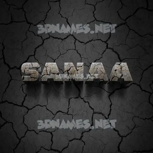 sanaa in Cracked Stone style - 3D name wallpaper