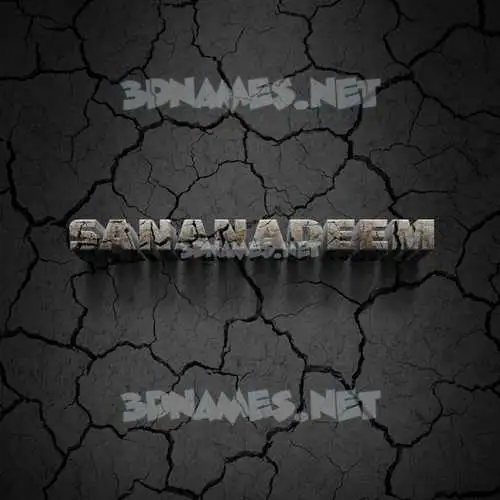 sananadeem in Cracked Stone style - 3D name wallpaper sananadeem in Cracked Stone style - 3D name wallpaper
