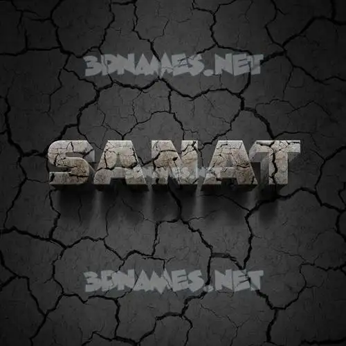 sanat in Cracked Stone style - 3D name wallpaper sanat in Cracked Stone style - 3D name wallpaper
