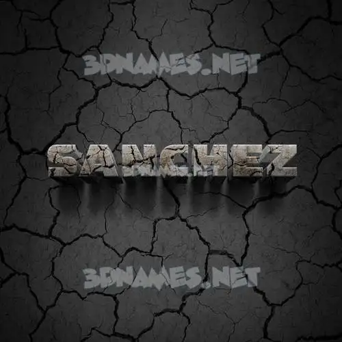 sanchez in Cracked Stone style - 3D name wallpaper sanchez in Cracked Stone style - 3D name wallpaper