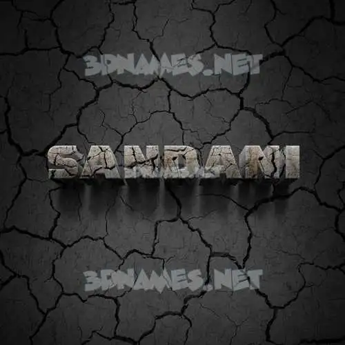 sandani in Cracked Stone style - 3D name wallpaper