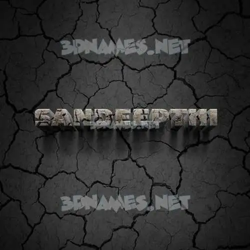 sandeepthi in Cracked Stone style - 3D name wallpaper