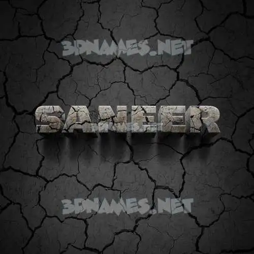saneer in Cracked Stone style - 3D name wallpaper saneer in Cracked Stone style - 3D name wallpaper