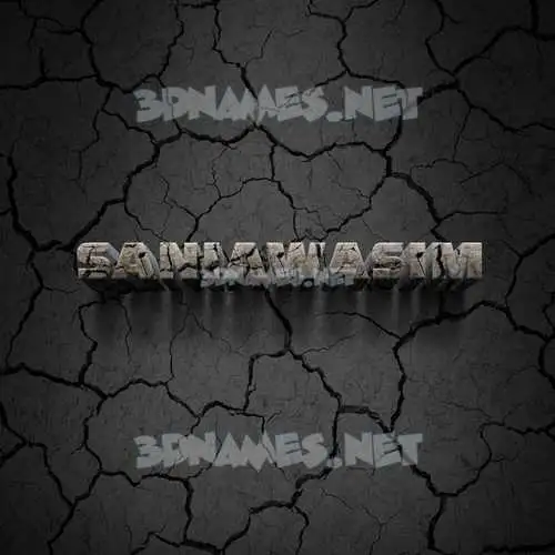 saniawasim in Cracked Stone style - 3D name wallpaper saniawasim in Cracked Stone style - 3D name wallpaper