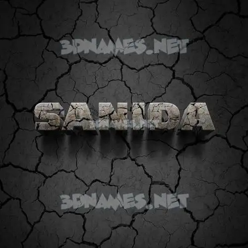 sanida in Cracked Stone style - 3D name wallpaper sanida in Cracked Stone style - 3D name wallpaper