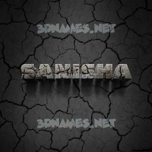 sanisha in Cracked Stone style - 3D name wallpaper sanisha in Cracked Stone style - 3D name wallpaper