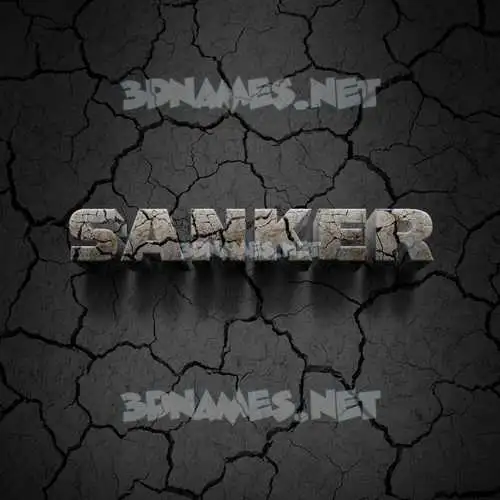 sanker in Cracked Stone style - 3D name wallpaper sanker in Cracked Stone style - 3D name wallpaper