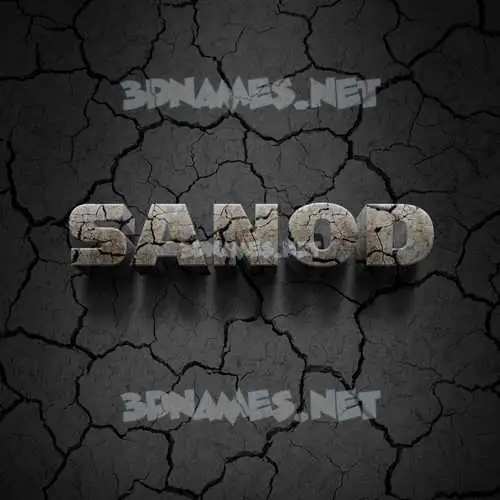 sanod in Cracked Stone style - 3D name wallpaper sanod in Cracked Stone style - 3D name wallpaper