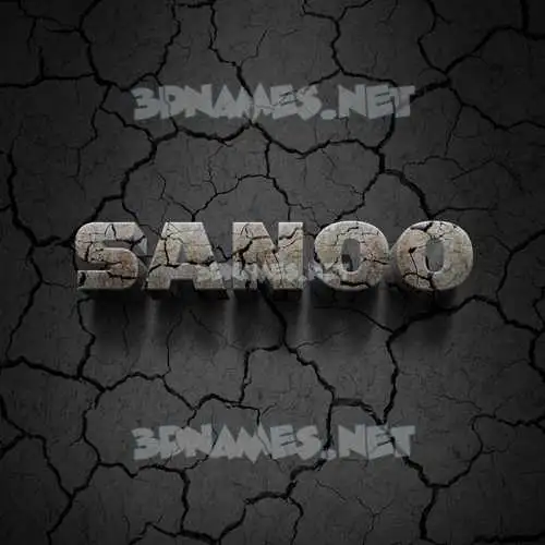 sanoo in Cracked Stone style - 3D name wallpaper sanoo in Cracked Stone style - 3D name wallpaper
