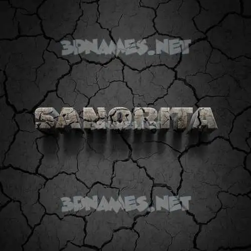 sanorita in Cracked Stone style - 3D name wallpaper