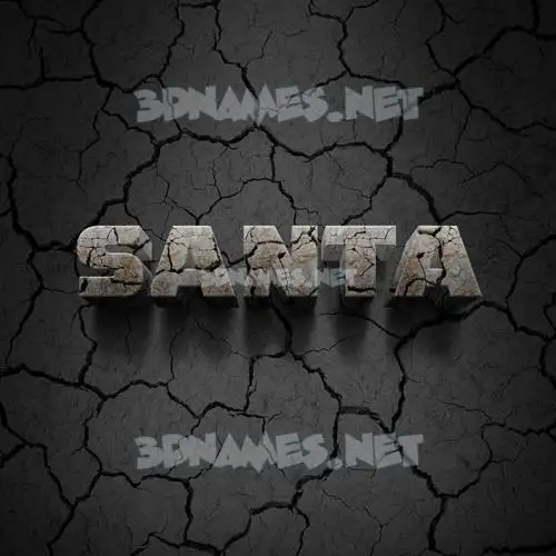 santa in Cracked Stone style - 3D name wallpaper santa in Cracked Stone style - 3D name wallpaper