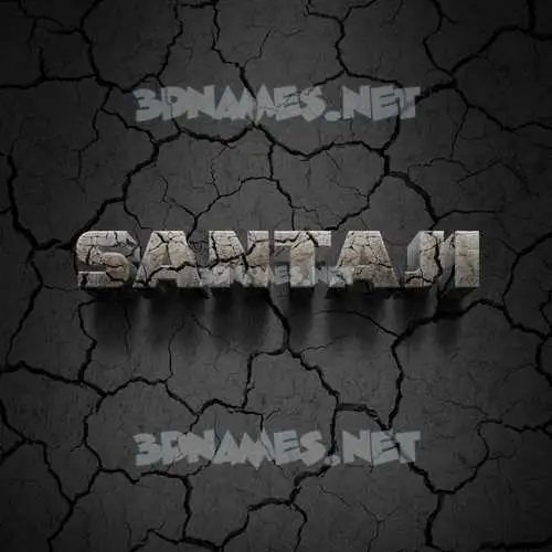 santaji in Cracked Stone style - 3D name wallpaper santaji in Cracked Stone style - 3D name wallpaper
