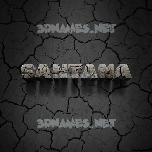santana in Cracked Stone style - 3D name wallpaper