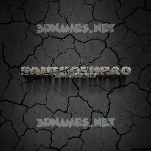 santhoshrao in Cracked Stone style - 3D name wallpaper santhoshrao in Cracked Stone style - 3D name wallpaper
