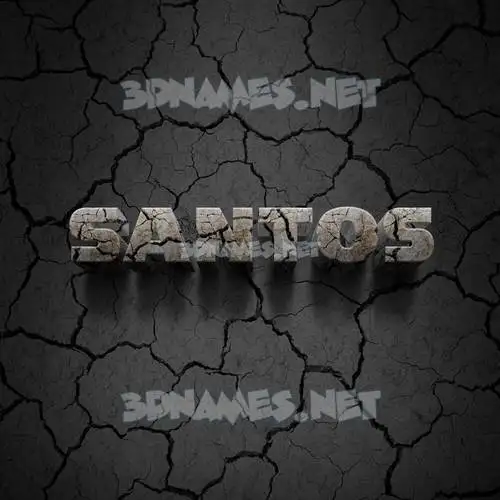 santos in Cracked Stone style - 3D name wallpaper santos in Cracked Stone style - 3D name wallpaper