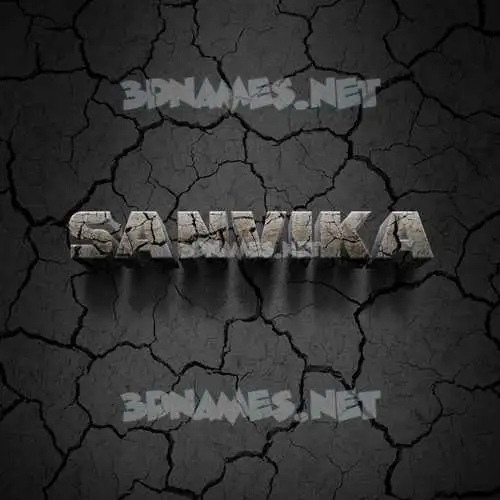 sanvika in Cracked Stone style - 3D name wallpaper