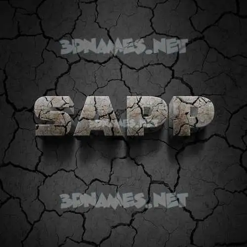 sapp in Cracked Stone style - 3D name wallpaper sapp in Cracked Stone style - 3D name wallpaper