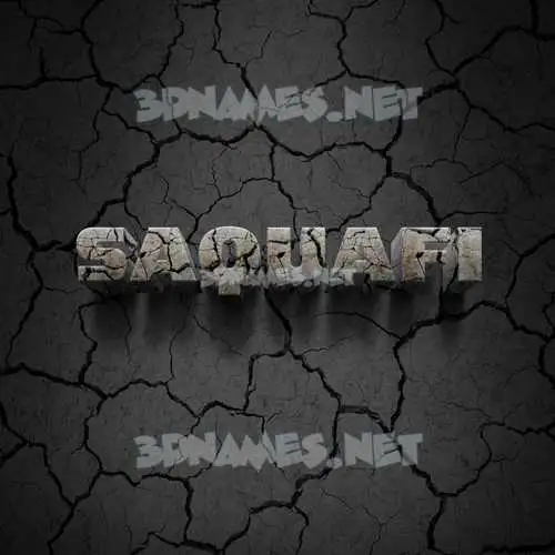 saquafi in Cracked Stone style - 3D name wallpaper saquafi in Cracked Stone style - 3D name wallpaper