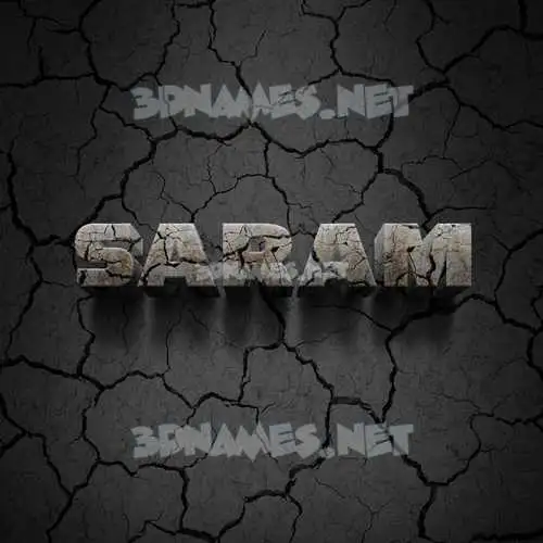 saram in Cracked Stone style - 3D name wallpaper saram in Cracked Stone style - 3D name wallpaper