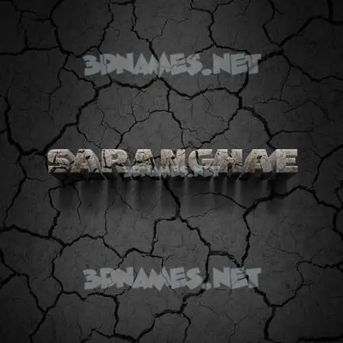 saranghae in Cracked Stone style - 3D name wallpaper