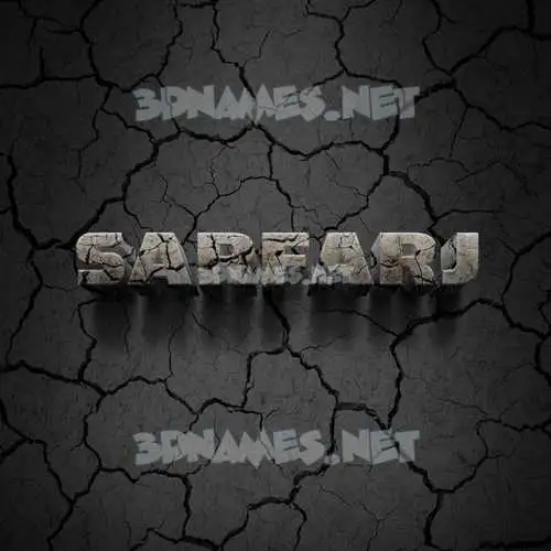 sarfarj in Cracked Stone style - 3D name wallpaper sarfarj in Cracked Stone style - 3D name wallpaper