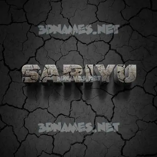 sariyu in Cracked Stone style - 3D name wallpaper