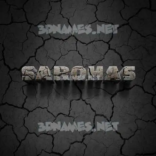 sarohas in Cracked Stone style - 3D name wallpaper sarohas in Cracked Stone style - 3D name wallpaper