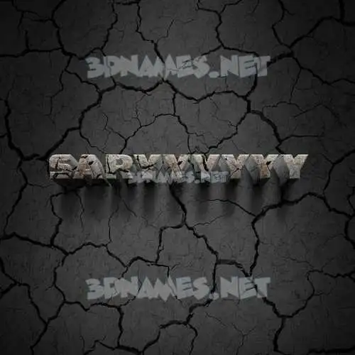 saryyyyyy in Cracked Stone style - 3D name wallpaper