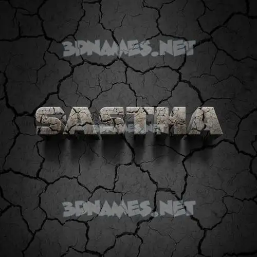 sastha in Cracked Stone style - 3D name wallpaper