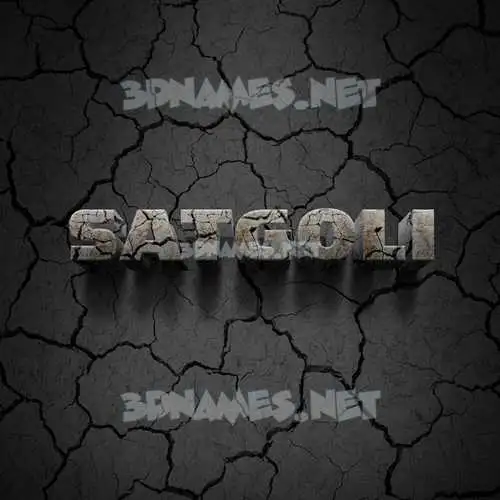 satgoli in Cracked Stone style - 3D name wallpaper satgoli in Cracked Stone style - 3D name wallpaper