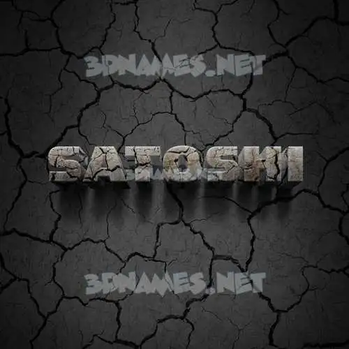 satoshi in Cracked Stone style - 3D name wallpaper satoshi in Cracked Stone style - 3D name wallpaper