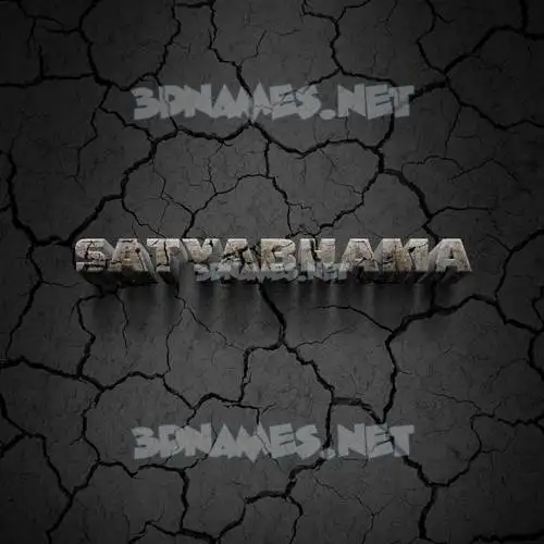 satyabhama in Cracked Stone style - 3D name wallpaper