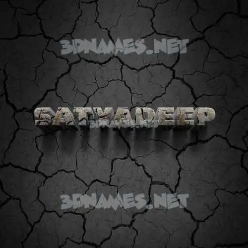 satyadeep in Cracked Stone style - 3D name wallpaper