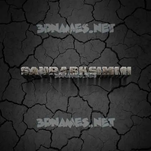saurabhsimmi in Cracked Stone style - 3D name wallpaper