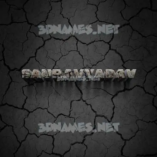 sauravyadav in Cracked Stone style - 3D name wallpaper
