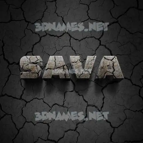sava in Cracked Stone style - 3D name wallpaper sava in Cracked Stone style - 3D name wallpaper