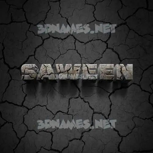 saween in Cracked Stone style - 3D name wallpaper saween in Cracked Stone style - 3D name wallpaper
