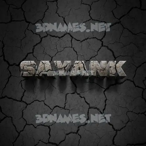 sayank in Cracked Stone style - 3D name wallpaper