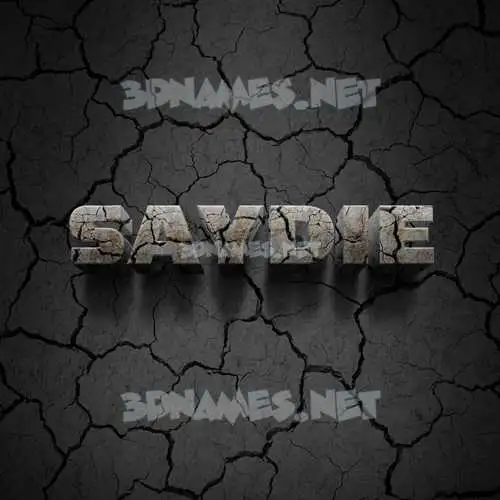saydie in Cracked Stone style - 3D name wallpaper