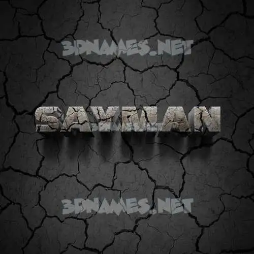 sayman in Cracked Stone style - 3D name wallpaper sayman in Cracked Stone style - 3D name wallpaper