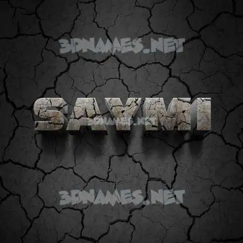 saymi in Cracked Stone style - 3D name wallpaper saymi in Cracked Stone style - 3D name wallpaper