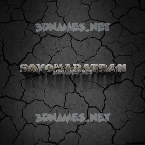 sayonaratran in Cracked Stone style - 3D name wallpaper