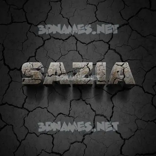 sazia in Cracked Stone style - 3D name wallpaper sazia in Cracked Stone style - 3D name wallpaper