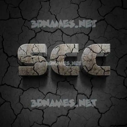 scc in Cracked Stone style - 3D name wallpaper scc in Cracked Stone style - 3D name wallpaper