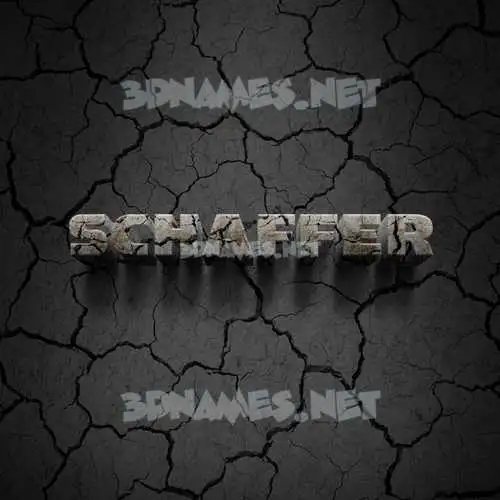 schaffer in Cracked Stone style - 3D name wallpaper